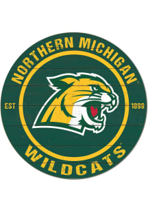 KH Sports Fan Northern Michigan Wildcats 20x20 Colored Circle Sign