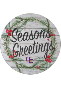 KH Sports Fan Evansville Purple Aces 20x20 Weathered Seasons Greetings Sign