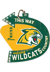 KH Sports Fan Northern Michigan Wildcats This Way Arrow Sign