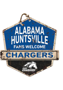 KH Sports Fan UAH Chargers Fans Welcome Rustic Badge Sign