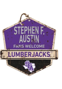 KH Sports Fan SFA Lumberjacks Fans Welcome Rustic Badge Sign