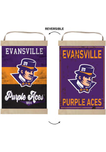 KH Sports Fan Evansville Purple Aces Reversible Retro Banner Sign