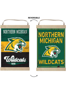 KH Sports Fan Northern Michigan Wildcats Reversible Retro Banner Sign