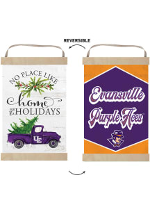 KH Sports Fan Evansville Purple Aces Holiday Reversible Banner Sign