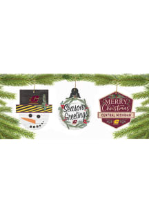 Central Michigan Chippewas 3 Pack Ornament