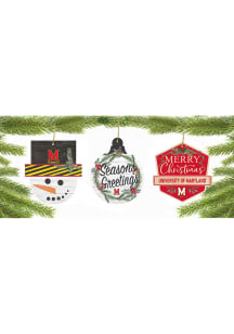 Maryland Terrapins 3 Pack Ornament