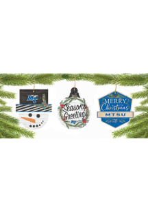 Middle Tennessee Blue Raiders 3 Pack Ornament