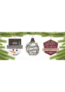 Mississippi State Bulldogs 3 Pack Ornament