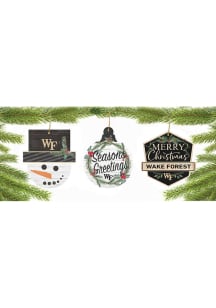 Wake Forest Demon Deacons 3 Pack Ornament