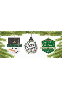 Wright State Raiders 3 Pack Ornament