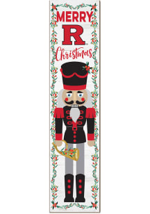 Red Rutgers Scarlet Knights Nutcracker Leaning Sign