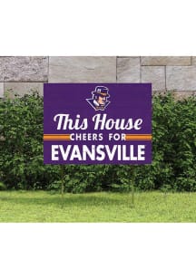 Evansville Purple Aces 18x24 This House Cheers Yard Sign