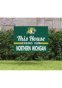Northern Michigan Wildcats 18x24 This House Cheers Yard Sign