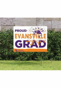 Evansville Purple Aces 18x24 Proud Grad Logo Yard Sign