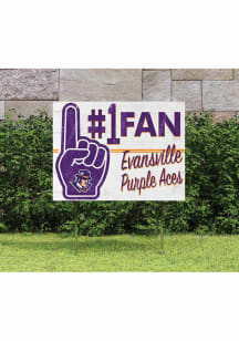 Evansville Purple Aces 18x24 Fan Yard Sign
