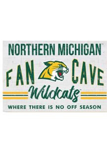 KH Sports Fan Northern Michigan Wildcats 34x23 Fan Cave Sign