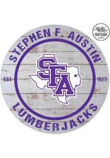 KH Sports Fan SFA Lumberjacks 20x20 In Out Weathered Circle Sign