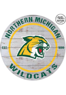 KH Sports Fan Northern Michigan Wildcats 20x20 In Out Weathered Circle Sign