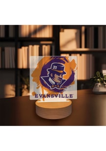 Evansville Purple Aces Paint Splash Light Desk Accessory