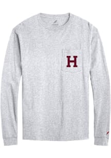 Harvard Crimson Ash Pennant Flags Long Sleeve T Shirt