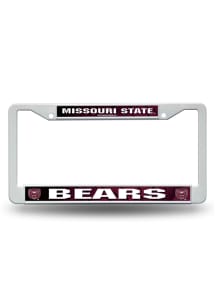 Missouri State Bears White Plastic License Frame