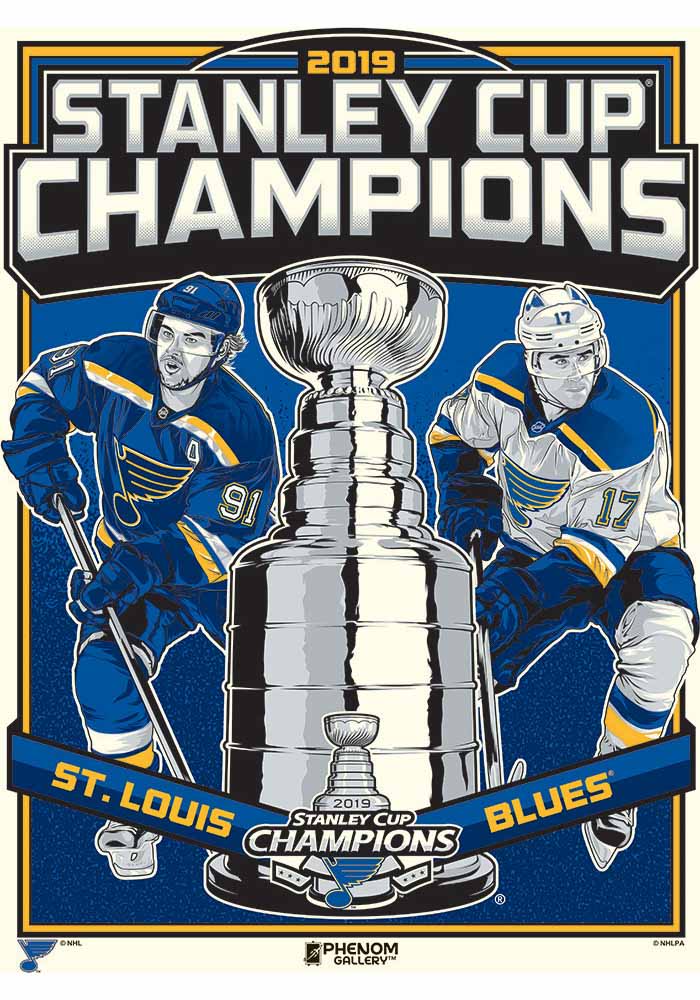 St. Louis Blues 2019 STANLEY CUP CHAMPIONS 6-Player Commemorative Poster -  Trends Int'l.