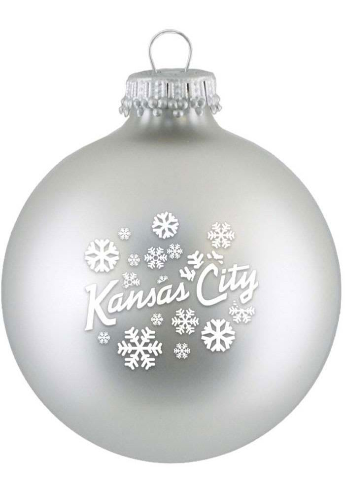 Kansas City Snowflakes Glass Ball Ornament