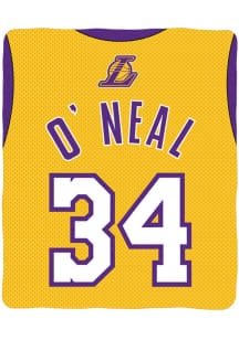 Los Angeles Lakers 60x80 Shaquille ONeal Jersey Raschel Blanket