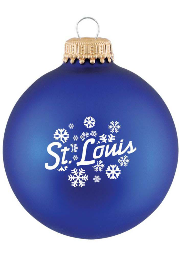 St Louis Snowflakes Blue Glass Ball Ornament