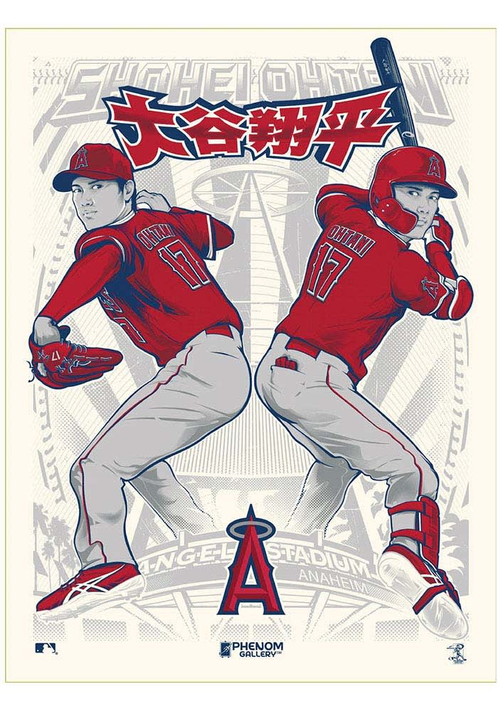 Los Angeles Angels 18x24 Shohei Ohtani Unframed Poster, Red, Size NA, Rally House