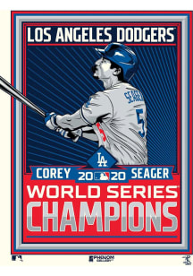 Los Angeles Dodgers 18x24 Corey Seager 2020 World Series Champions Unframed Poster