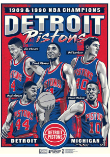 Detroit Pistons 18x24 Back To Back Champions Unframed Poster