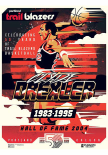 Portland Trail Blazers 18x24 50th Anniversary Clyde Drexler Unframed Poster