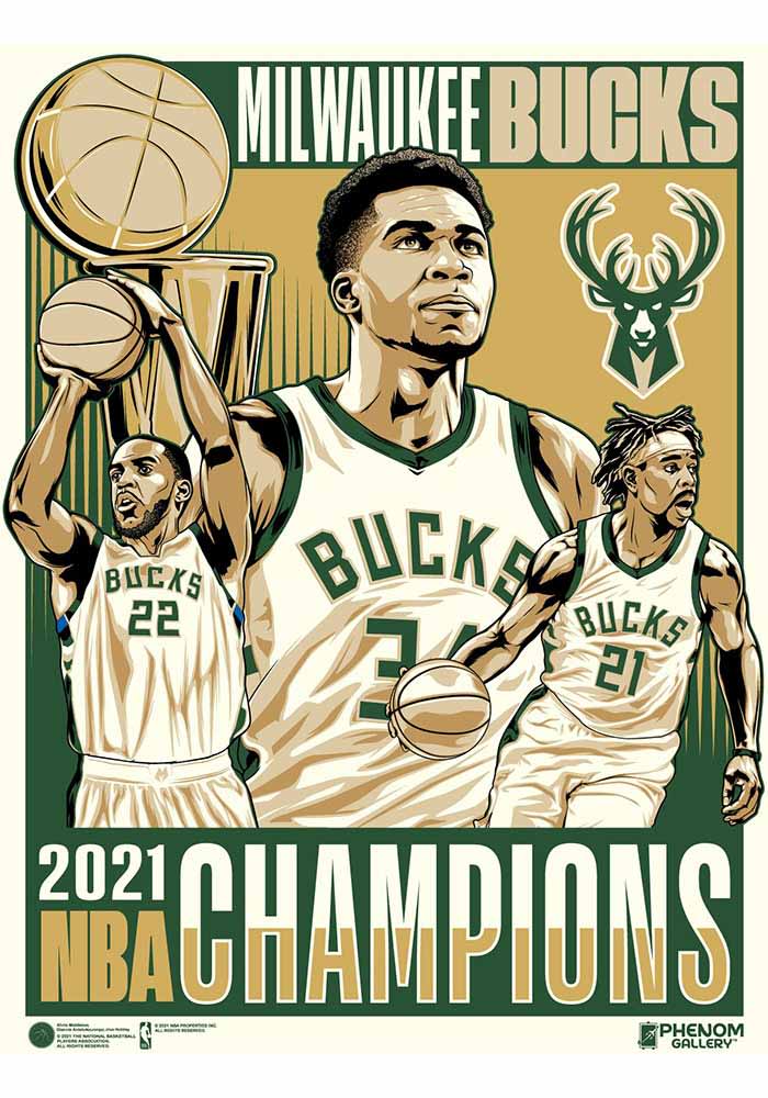 Milwaukee Bucks 18x24 2021 NBA Championship Unframed Poster