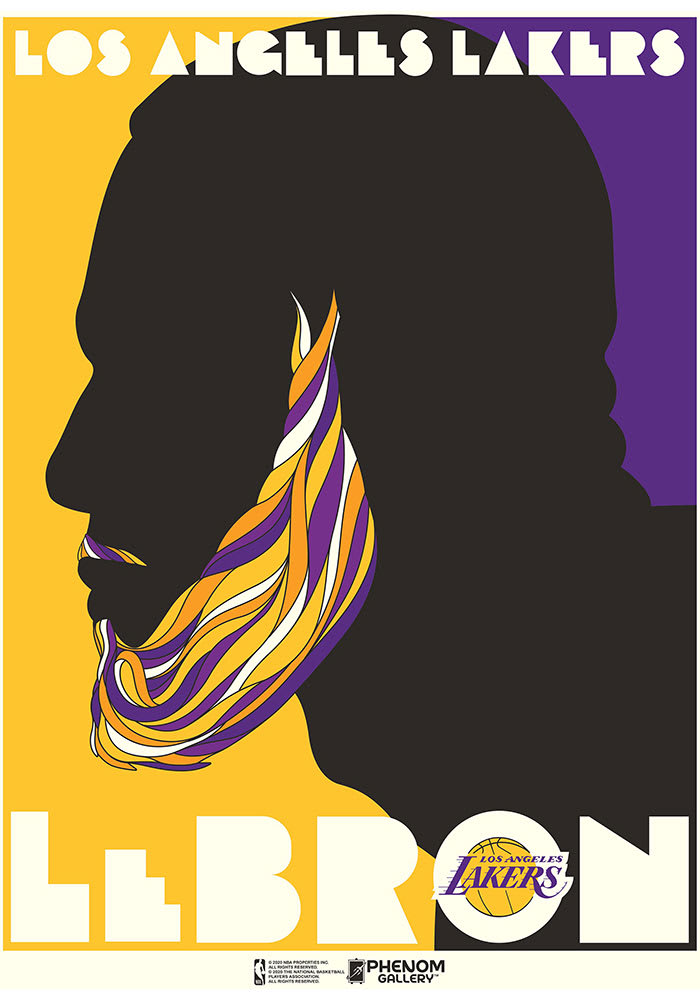 Los Angeles Lakers 18x24 LeBron James Pushglass Inspired Unframed Poster