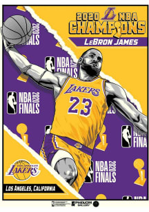 Los Angeles Lakers 18x24 2020 NBA Champions LeBron James Unframed Poster