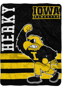 Iowa Hawkeyes Mascot 60x80 Raschel Blanket