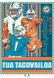 Miami Dolphins 18x24 Tua Tagovailoa Unframed Poster