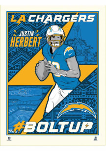 Los Angeles Chargers 18x24 Justin Herbert Unframed Poster