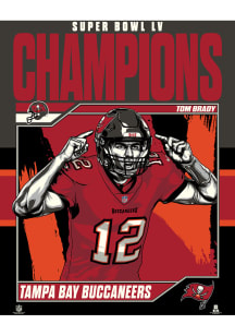 Tampa Bay Buccaneers 18x24 Super Bowl LV Tom Brady Champions Unframed Poster