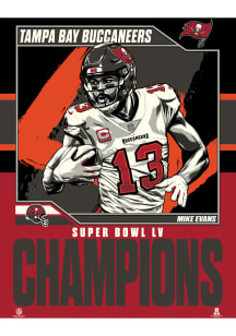 Tampa Bay Buccaneers 18x24 Super Bowl LV Mike Evans Champions Unframed Poster
