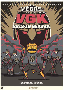 Vegas Golden Knights 18x24 2018-2019 Season Unframed Poster