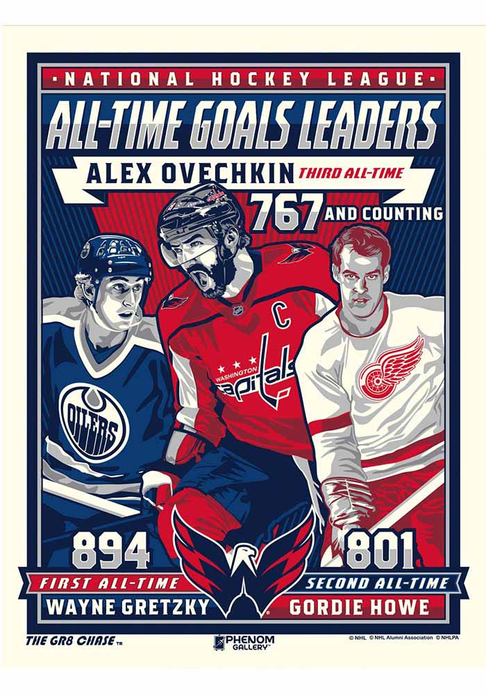 Washington Capitals 18x24 Alex Ovechkin 3rd All Time Goal Leaders Unframed Poster