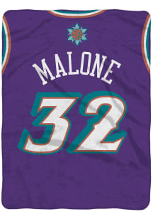 Utah Jazz Karl Malone 60x80 Jersey Raschel Blanket