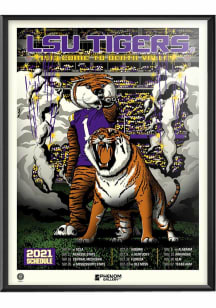 LSU Tigers 2021 Schedule Deluxe Framed Posters