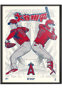 Los Angeles Angels Shohei Ohtani 18x24 Deluxe Framed Posters