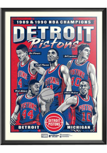 Detroit Pistons Back To Back Champions 18x24 Deluxe Framed Posters