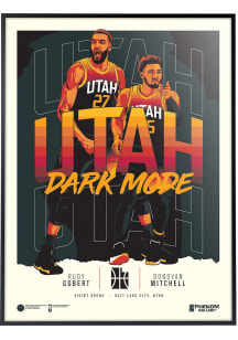 Utah Jazz Dark Mode 18x24 Deluxe Framed Posters