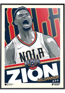 New Orleans Pelicans Zion Williamson Deluxe  18x24 Framed Posters
