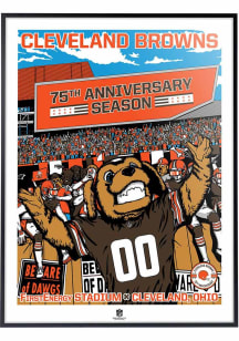 Cleveland Browns 75th Anniversary Deluxe Framed Posters